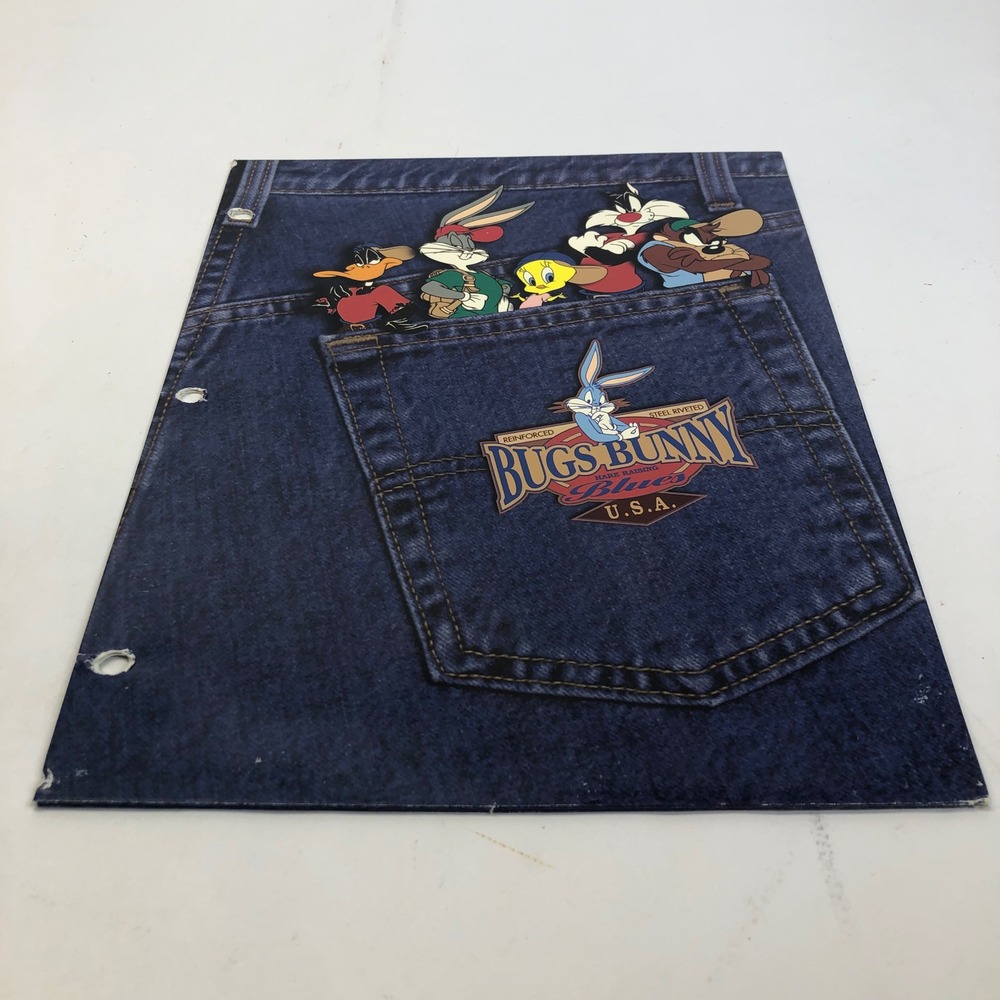 Vintage 90s Folders Lot of 6 Looney Tunes Dalmatian Jurassic Park Soccer - Picture 5 of 16